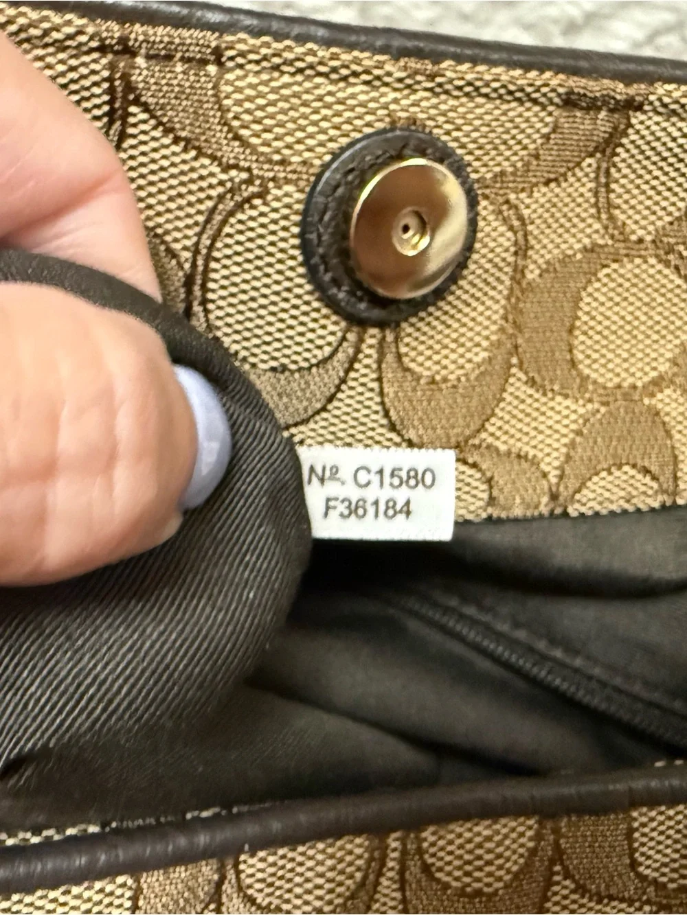 Coach Phoebe Shoulder Bag Tan/Brown Signature Canvas